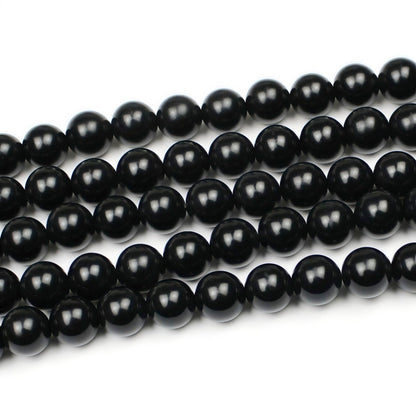 MJDCB Real Stone Beads Natural Matte Black Onyx Agate Round Loose Bead for Jewelry Making DIY Bracelet Necklace(4mm)