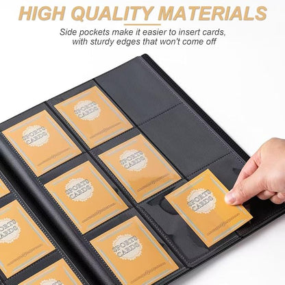Card Binder 9 Pocket Storage 360 Card Binder,Trading Card Binder Senior and Sturdy Side-Loading Album,Intended For YuGiOh,MTG, TCG,Game Cards & Baseball Card Binde,（Yellow）
