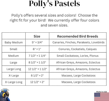 Polly's Pastels Nail Trimming & Beak Conditioning Safety Perch for Cockatiels, Cockatoos, Macaws, Parakeets, Budgies, Parrots and All Other Birds (Coral, Small-1" Dia. x 6" Long)