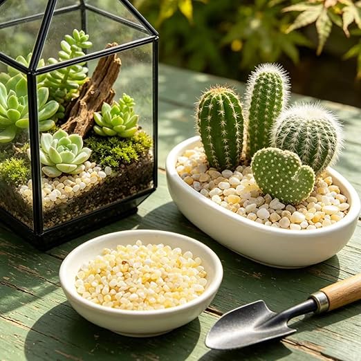 1/8 Inch Aquarium Gravel, Small Pebbles for Fish Tank, Indoor Plants & Succulents, Natural Mini River Rocks for Drainage, Terrarium, Top Dressing & Vase Filler, Cream Beige, 3LB