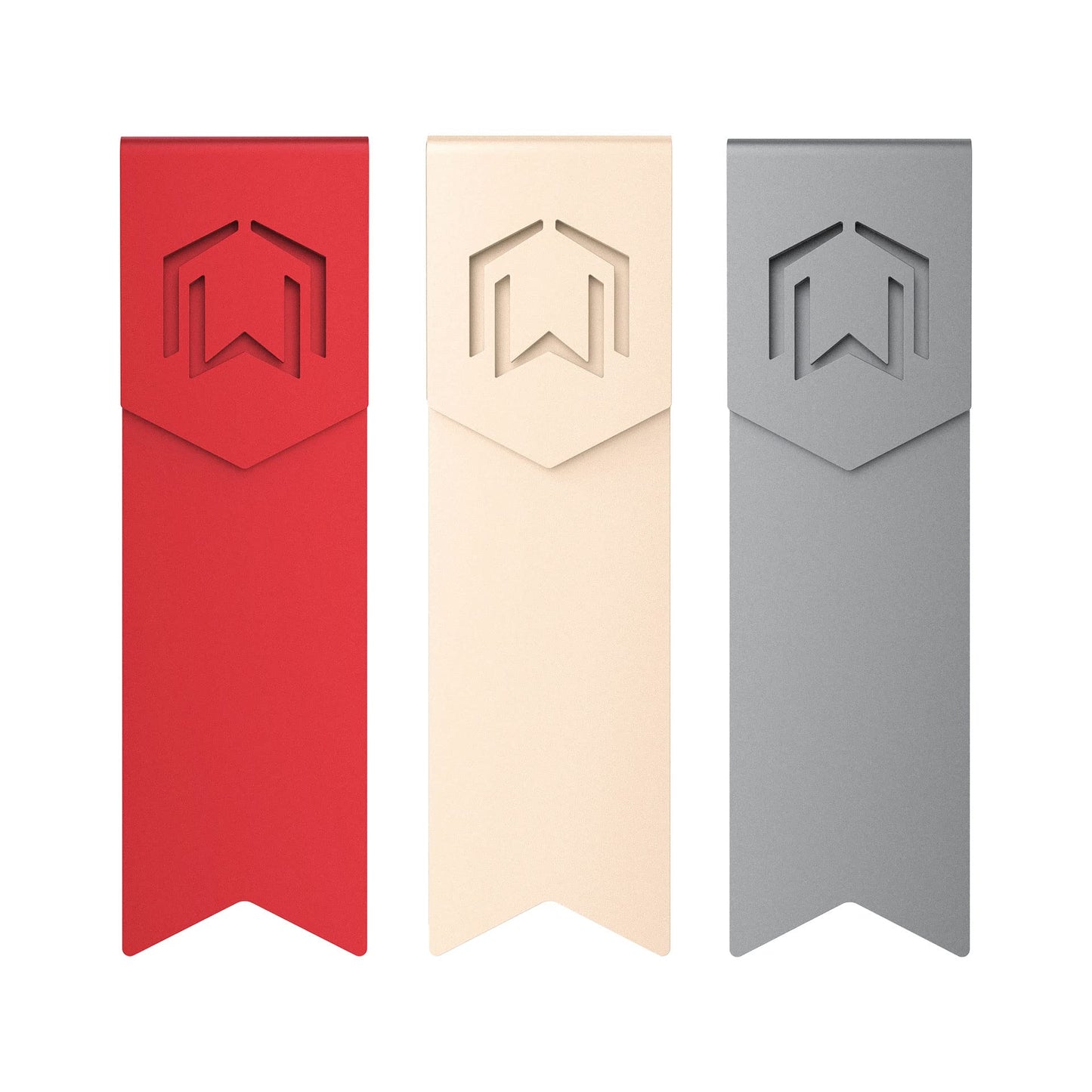 CZUR Mental Bookmark for Men, Stylish Bookmarks, Teacher Valentine Gift, Unique Gift for Women, Men, Readers, Light&Durable Reward Bookmark with ANODIZING Technology, SuperGrip U-Shape Design-3 Pieces