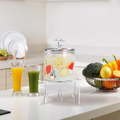 Omoojee Drink Dispenser Stand Acrylic Fit Max 7.87 Inch Diameter of Water Dispenser, Glass Jar, For Home, Party, and Catering Beverage