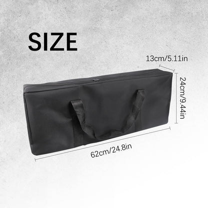 LNQ LUNIQI BBQ Tools Carry Bag,Large Capacity Oxford Grill Tool Carry Bag, Waterproof Outdoor BBQ Grill Accessories Bag for Picnic Cooking Camping Trip (Black,24.8x 5.12 x 9.45inch)