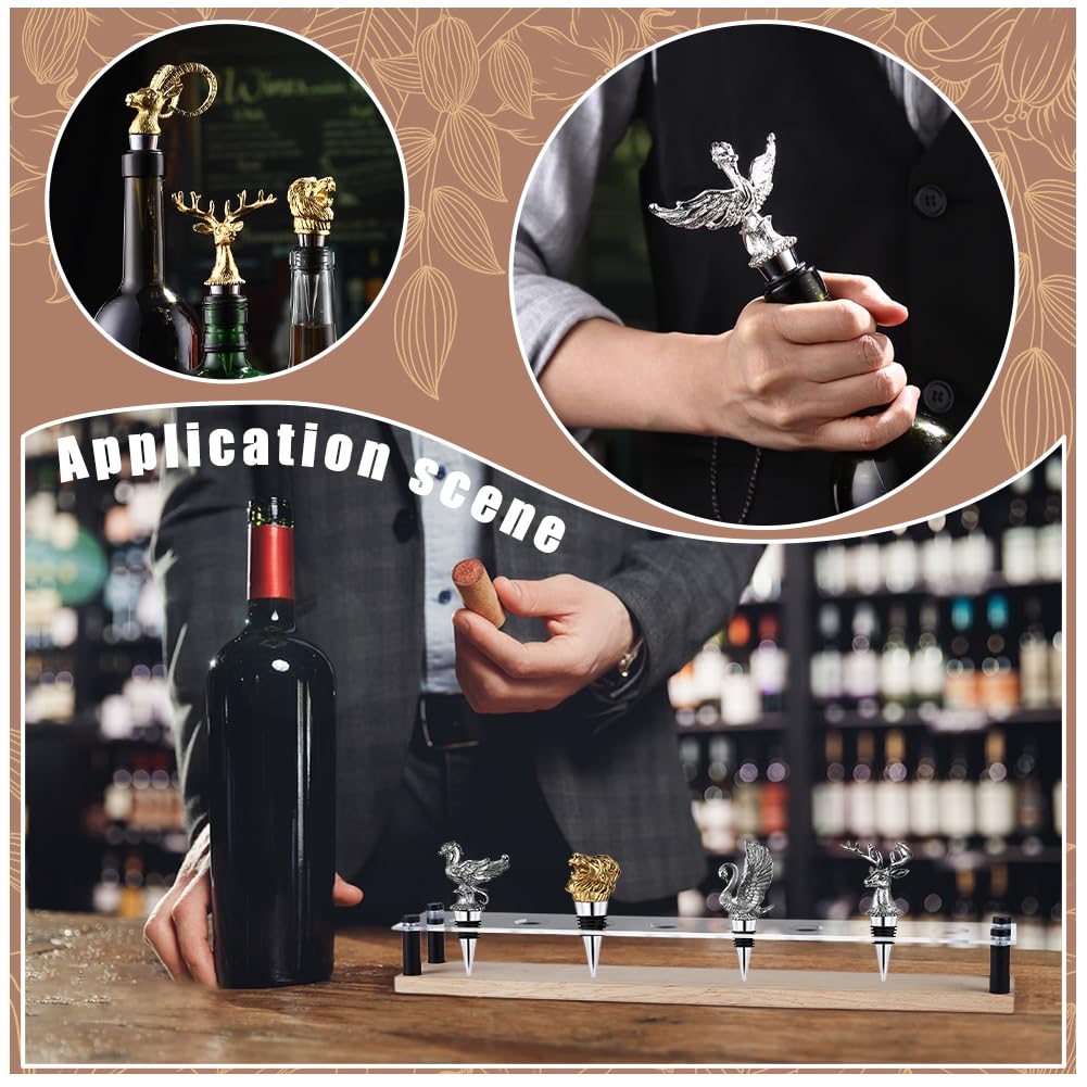 BENECREAT Stopper Display Stand, Whiskey Cork Display, Bourbon Cork Stopper Display, Bourbon Stopper Holder for Decoration Christmas Birthday Halloween Gifts 15.6x2.5x2.1inch