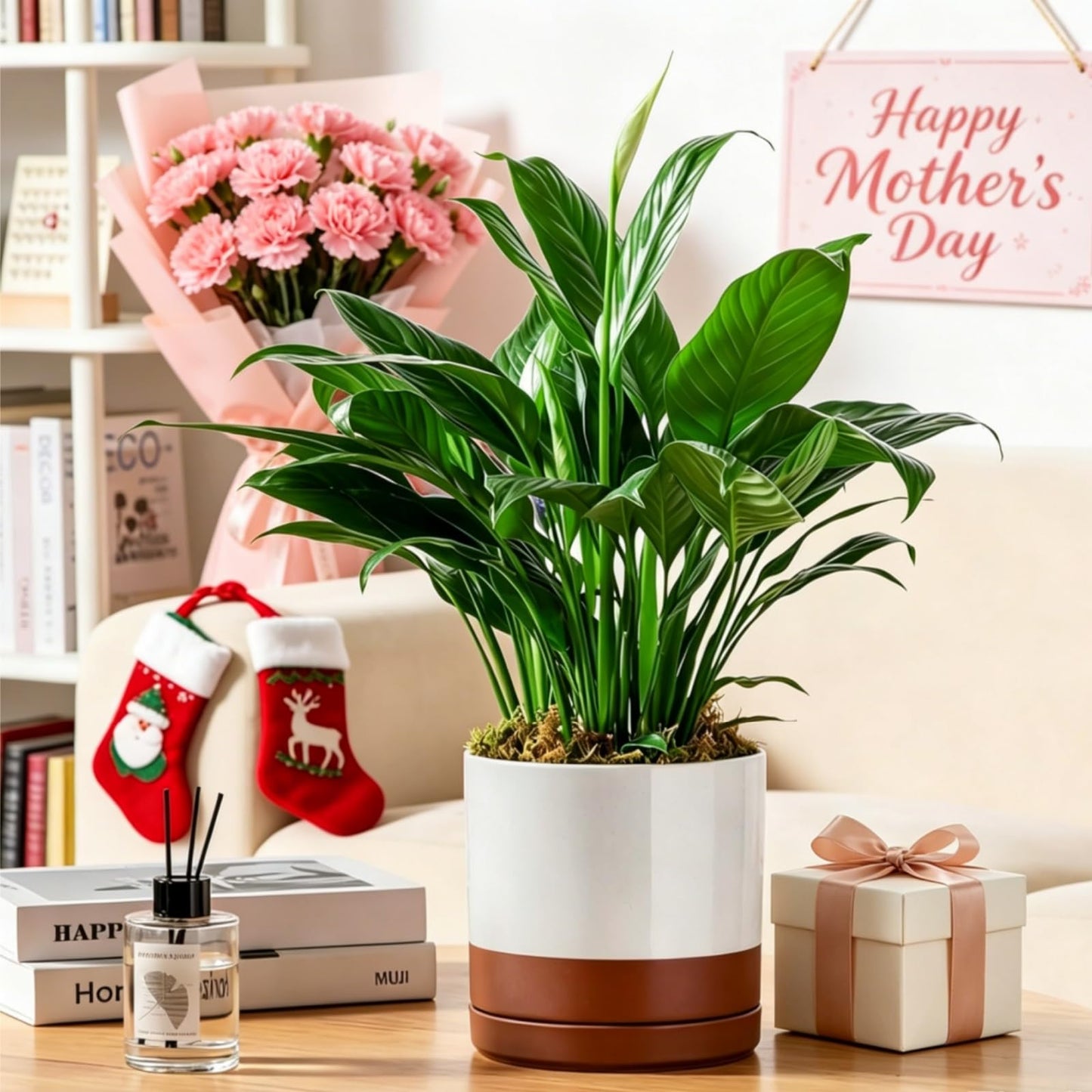 vancasso Ceramic Plant Pots, 3 Piece Planters for Indoor Plants, 4.25+5.25+6.25 Inch Flower Pots with Drainage, Plant Pots Indoor for Succulent, Pothos, Snake Plant and Money Tree, Etc (Khaki)
