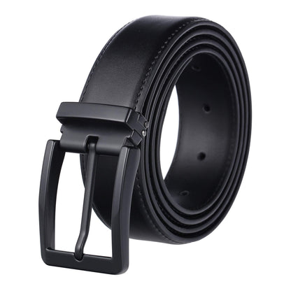 Weifert Men's Dress Belt Black Leather Belts for Jeans (28-30, Black2)