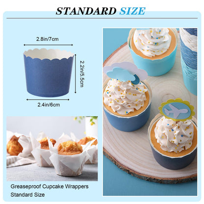 Havawish 250 Pcs Paper Baking Cups Cupcake Baking Cups 2.4 Inches Muffin Liners for Wedding Birthday Baby Shower Party Accessories