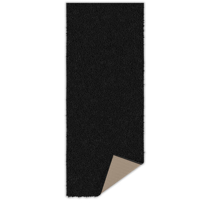 Ottomanson Shag Area Rug 3' x 5', Fluffy Bedroom Rug with Non-Slip Rubber Backing, Soft Non-Shedding Accent Rug for Living Room, Nursery, Entryway, Dorm, Black