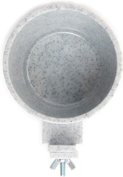 Lixit® Quick Lock Removable Bird Cage Bowls for Birds, Rabbits, Dogs, Cats, Guinea Pigs and Other Small Animals - Made in USA (Gray, 10 Ounce)