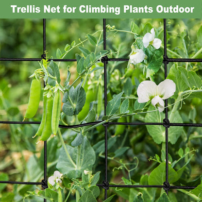 BSTPCOO 2x4 Trellis Net for Grow Tent, Stretchy Scrog Net Heavy Duty Trellis Netting with Hooks for Climbing Plants Outdoor Indoor Plant Growing Tents, Cucumber Trellis Netting Support for Garden