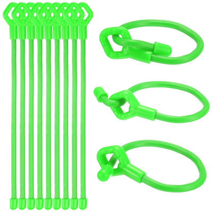 M METERXITY 12-Pack Adjustable Plant Ties, 8inch/20.32cm Silicone Flexible Multi-Function Sturdy Garden Twist Tie for Plant Support/Tree/Shrub/Vine, Reusable Support Twine [Green]