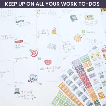 bloom daily planners Workday Essentials Planner Stickers - Productivity Variety Pack for Business Professionals - 8 Sheets / 802 Stickers - Meetings, Deadlines, Payday Icons for Work & Office