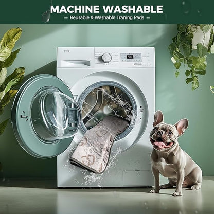 FXW Washable Pee Pads for Dogs, Leak-Proof & Non-Slip, Specifically Designed for 48inch Cages, 29" x 47" Rectangle, Khaki, 1 Pack