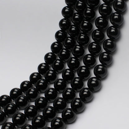MJDCB Natural Stone Bead Black Onyx Gemstone Loose Beads for Jewelry Making Bracelet Necklace 6mm