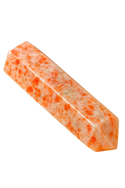 Amazing Gemstone Large Sunstone Crystal Towers ~ Natural Healing Crystal Point Obelisk for Reiki Healing and Crystal Grid (5.5 to 6 INCH)