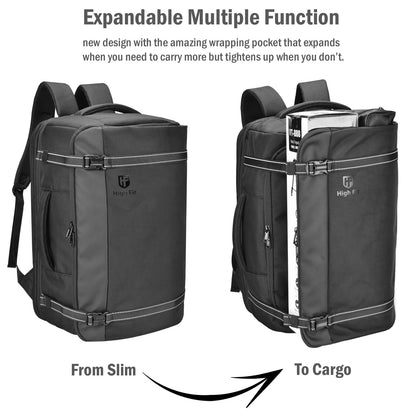 HIGH FIT Travel Backpack 40L, TSA Friendly Airline Flight Approved Carry On Laptop Backpacks Lightweight Business Knapsack,Large Capacity Rucksack,Weekender Bag Daypack,Fits 17.3 Inch Laptop