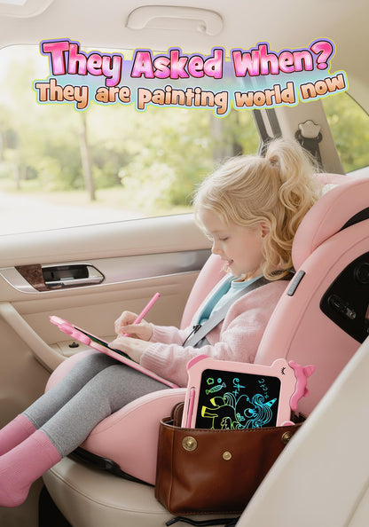 8.5 inch LCD Writing Tablet for Kids, Unicorn Toys Gifts for Girls Aged 3-5, Toddler Girl Kids Educational Travel Toy, Birthday Gift for 3 4 5 6 7 8 9 Year Old Girl (Pink)