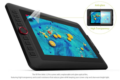 XPPen Artist12 Pro 11.6" Drawing Tablet with Screen Pen Display Full-Laminated Graphics Tablet with Tilt Function Battery-Free Stylus and 8 Shortcut Keys(8192 Levels Pen Pressure and 72% NTSC)