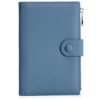 RFID passport holder for travel, Leather Passport Wallet for Women with Zippered Coins Pocket and SIM Slots, Passport Cover Case for Travel