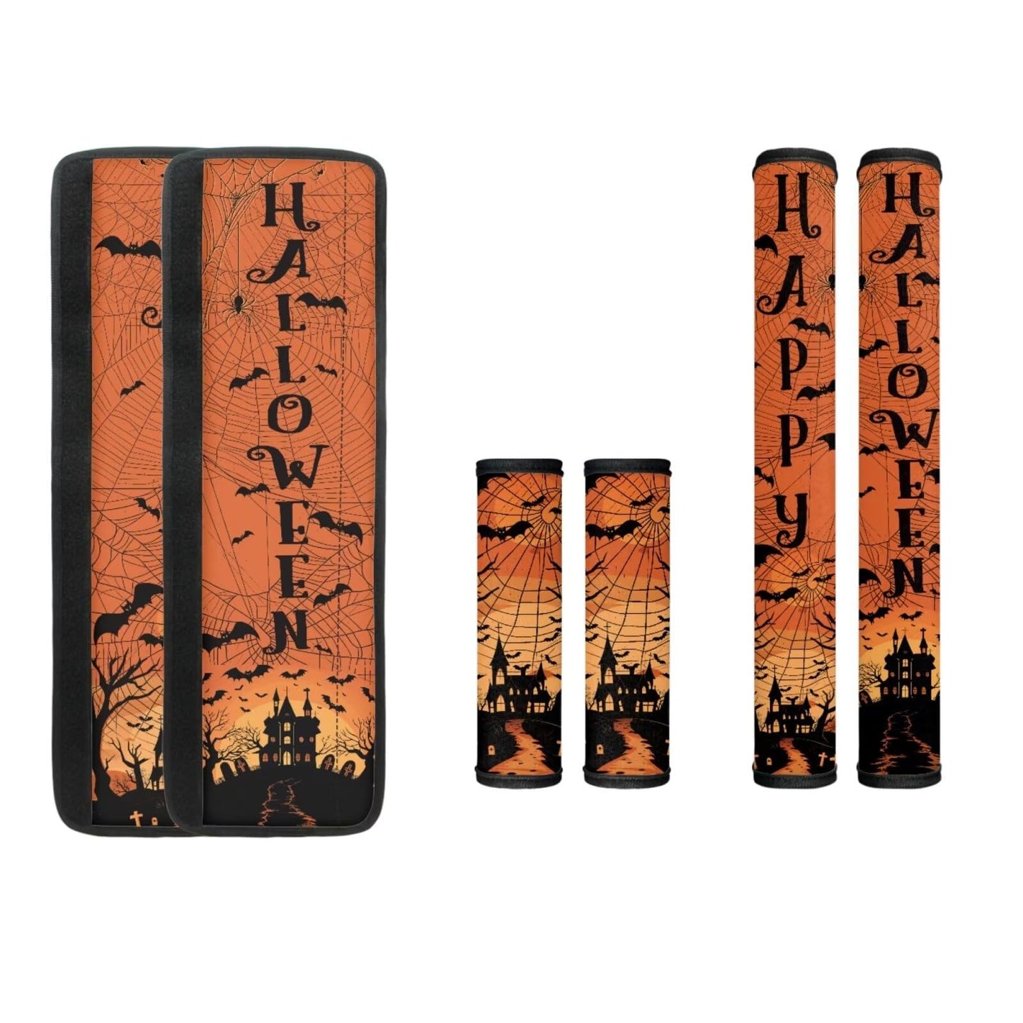 Biyejit Halloween Castle Refrigerator Handle Covers Set of 6, Kitchen Decor Anti-Skid Fridge Handle Cover Appliance Handle Covers for Microwave Dishwasher Stove Oven Fridge Door