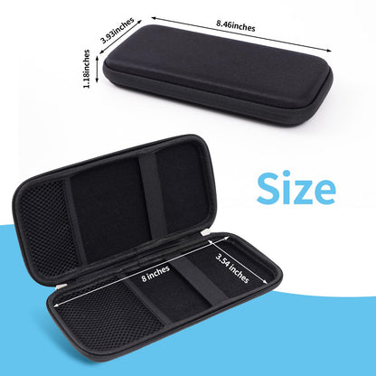 iDream365 Upgraded Hard Pencil Case Box for Adults,Durable Pen Carrying Case with Zipper-Black