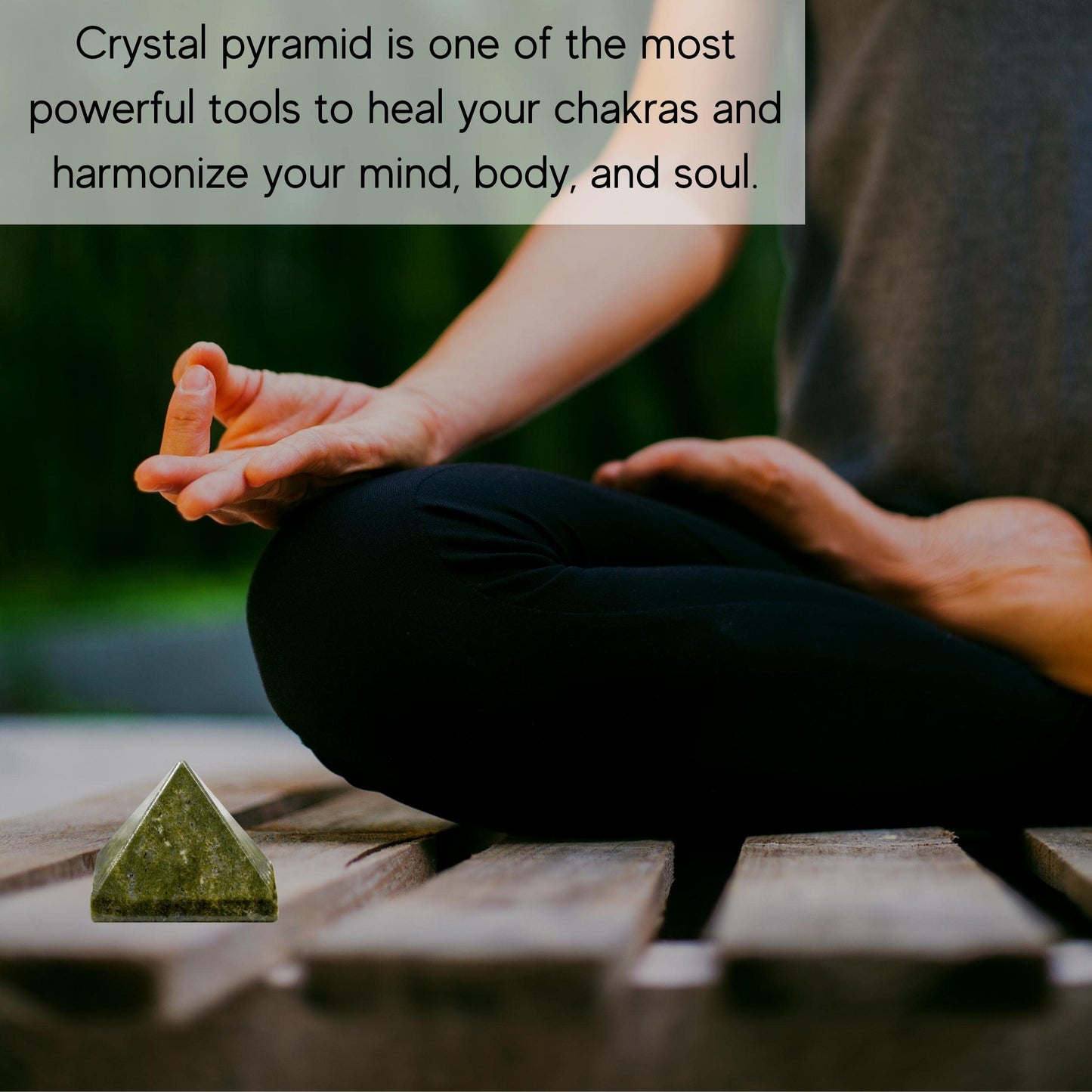 Amazing Gemstone Vesuvianite Pyramid Crystal Healing Stones - 1" Great Pyramid Figurine of Natural Stone Pyramid for Meditation, Reiki, Chakra Balancing and Crystal Pyramids Grid