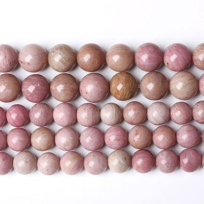 36PCS 10mm AAA Natural Pink Rhodochrosite Beads Stone Round Loose Beads for Jewelry Making DIY Bracelet Necklace 15 Inch,Energy Stone Healing Power (10mm, Rhodochrosite)