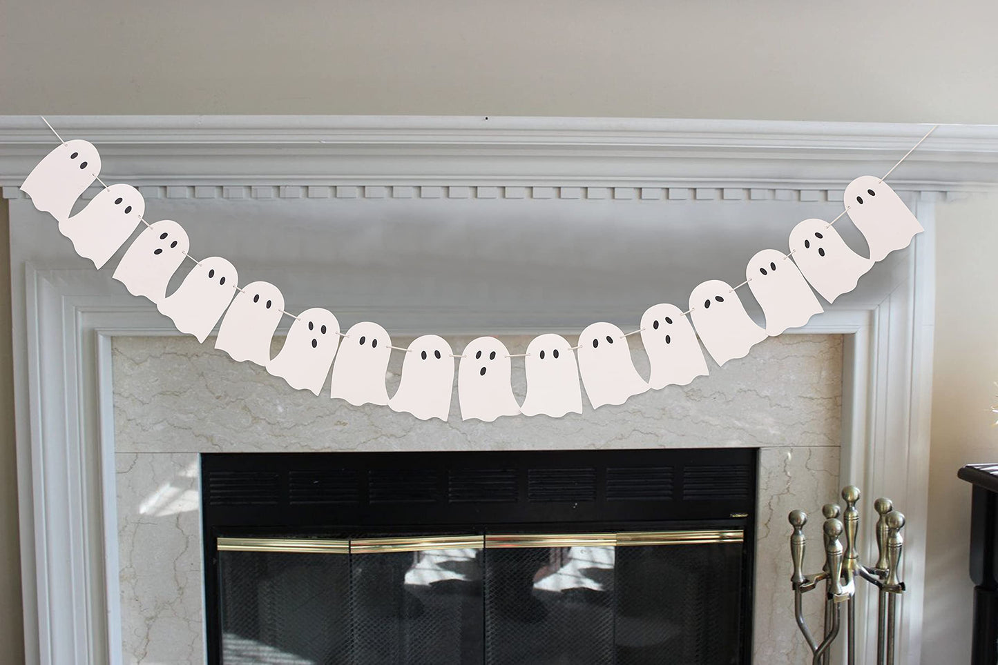 Halloween Ghost Garland - Scary Halloween Decoration, Ghost Banner, Hallowee Decorations Indoor, Haunted House Decor(16 pcs)