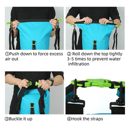 ROCK CLOUD Dry Bag Waterproof 20L Dry Sack for Kayaking Rafting Boating Beach Surfing Swimming Canoe Camping Hiking Fishing Ski