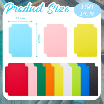 Trading Card Dividers Multicolor Card Page Dividers Frosted Plastic Separator with Tabs for Games Sports, 2.7 x 3.8 Inches(150 Pieces)