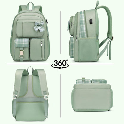 Bagsupra School Backpack Bookbag for Teen Girls,Cute Schoolbag Women for Middle High School College Student