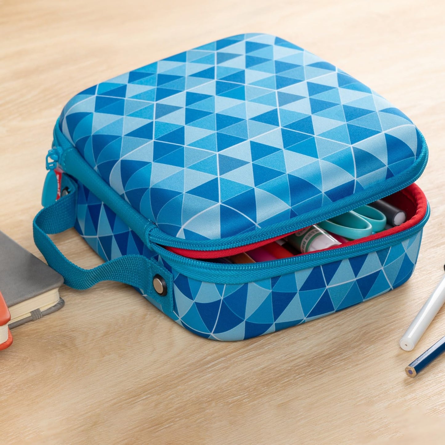ZIPIT Jumbo Pencil Box for Boys | Pencil Case for School | Holds Up to 110 Pens | Large Capacity Pencil Pouch (Blue)