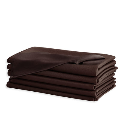Hiasan Cloth Napkins Set of 6, 18 x 18 Inch, Washable Chocolate Dinner Napkins with Hemmed Edges for Restaurant, Wedding and Holiday