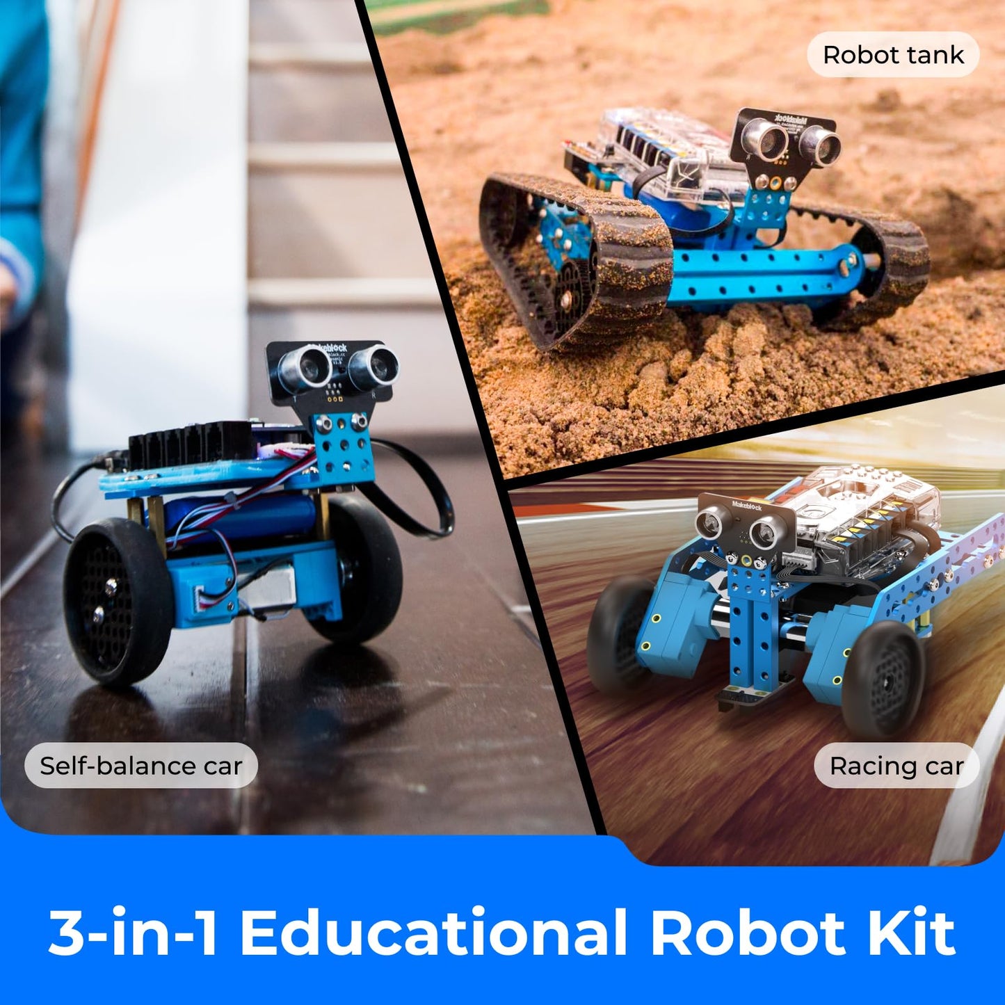 Makeblock mBot Ranger 3 in 1 Robotics for Kids Age 8-12, Coding Robot for Arduino Scratch Learning with Coding Box, 16 Coding Projects STEM Science Kit, Robot Toys Gift for Kids Ages 10+