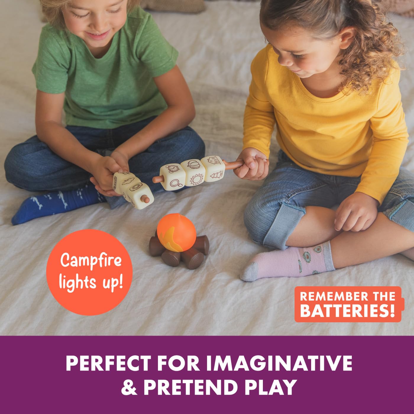Educational Insights Campfire Chatmallows – Creative Story Cubes & Social Skills Activities, Conversation Starter Games, Interactive Storytelling and Sequencing Set for Imaginative Kids Ages 4+
