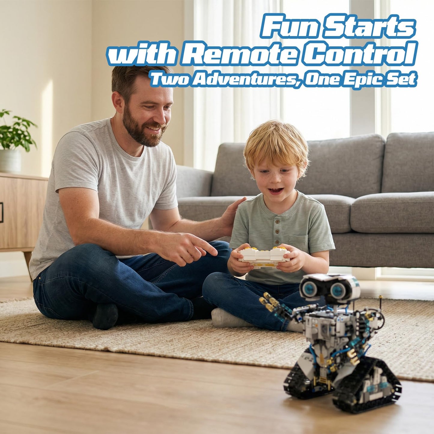 HPROMOT 2-in-1 STEM Robot Building Kit, 1468 PCS APP & Remote Control Space Robot Toys for Kids Ages 8-16, Engineering Technic Coding Robotic Kit, Educational Science Set Birthday Gift for Boys Girls