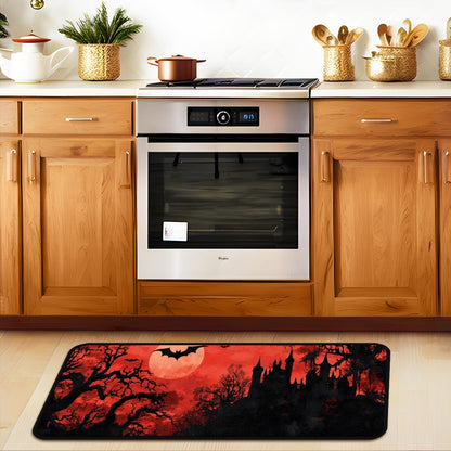 Ruiseye Halloween Bat Kitchen Floor Mat,Laundry Room Runner Rugs 51''x17'',Non-Slip,Floor Mat Runner for Laundry Room, Kitchen,Bathroom,and Mudroom
