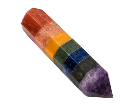 Amazing Gemstone Seven Chakra Crystal Towers ~ Natural Healing Crystal Point Obelisk for Reiki Healing and Crystal Grid (2" to 3" INCH)