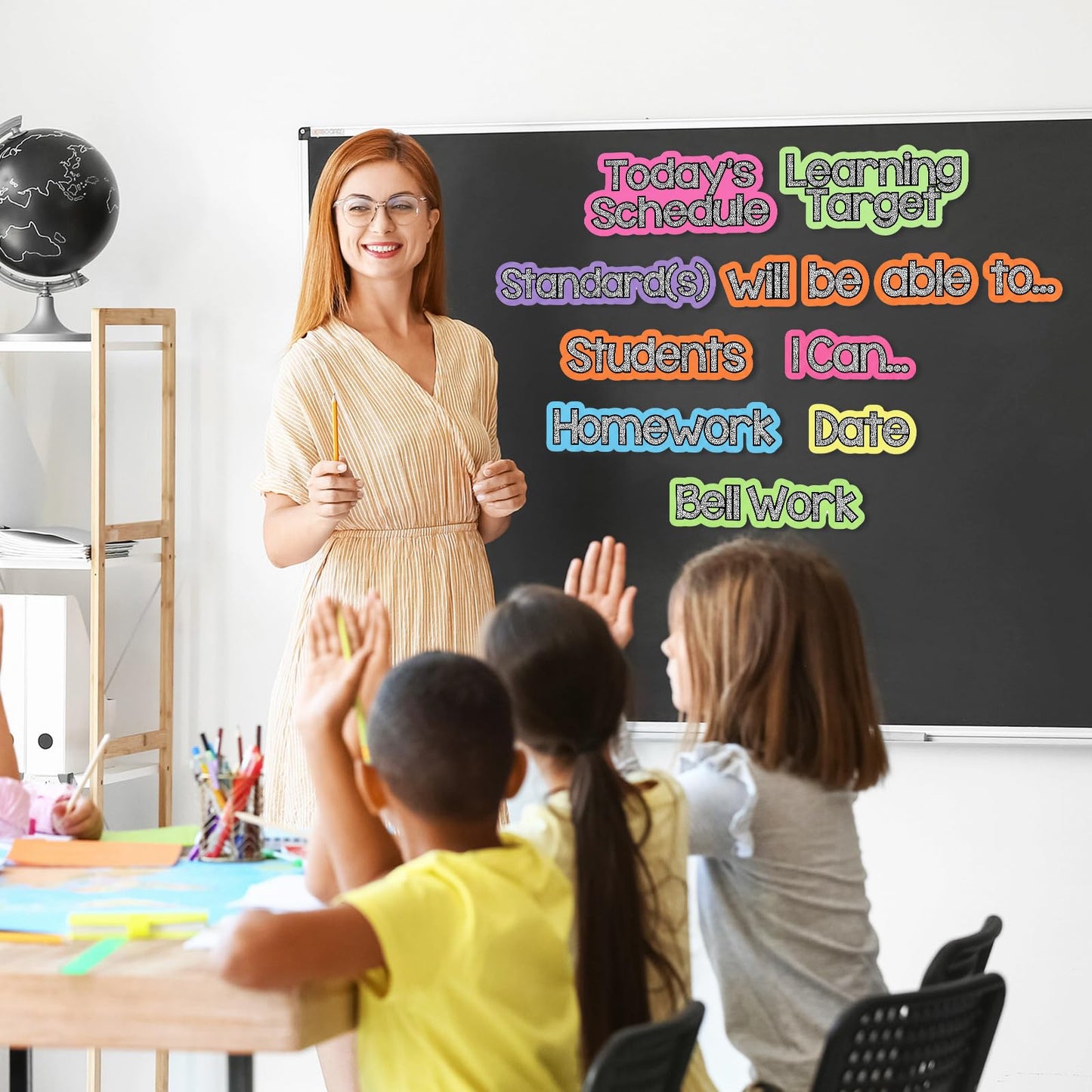 AmazingSpark 12 Pcs Classroom Schedule Magnets Reusable Today's Schedules Learning Target Magnets Set Class Dry Erase Labels for Whiteboard Bulletin Board Decor School Elementary Subjects Organization