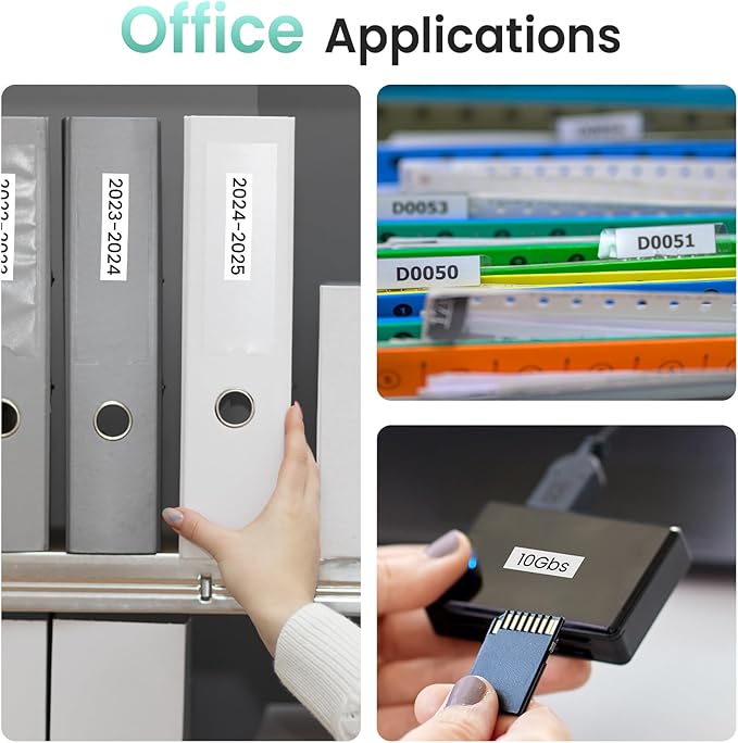 Phomemo Label Maker Machine with Tape, P12 Bluetooth Small Label Maker with Multiple Templates Thermal Transfer Ribbon Printer Machine for Home, School, Gift Wrapping, Office, Green