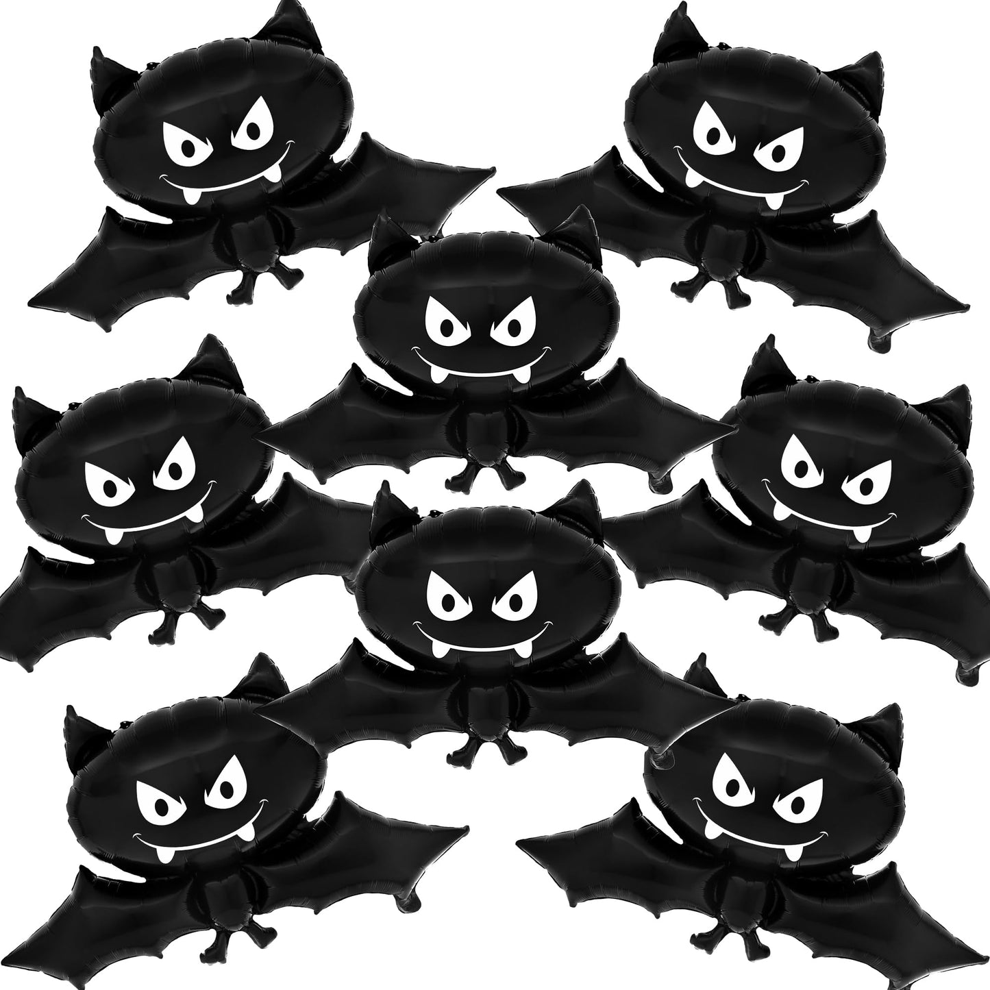 KatchOn, Black Bat Balloons - 35 Inch, Pack of 8 | Summerween Bat Balloon for Summerween Party Decorations | Halloween Bat Foil Balloon For Spooky Summer Decorations | Summer Bat Halloween Decor