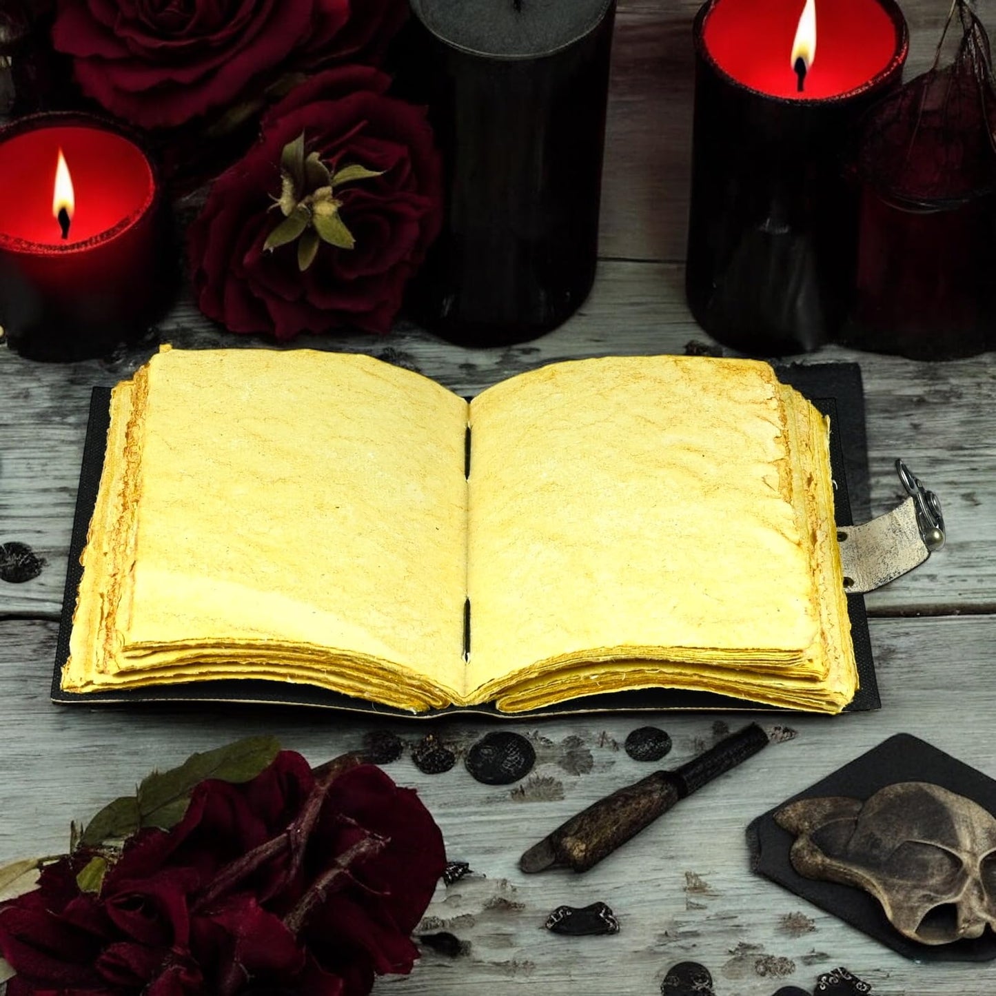 Leather Raven Journal Spooky Gifts For Women Raven Decor Grimoire Journal Witch Supplies Witchy Journal Witchcraft Supplies Gothic Journal Halloween Book Decor Gothic Notebook 10x7 Inch, 200 Page