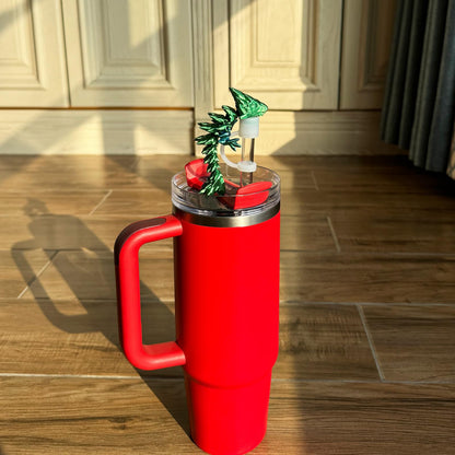MITCHENIFY Dragon Straw Cover Cap Compatible with Stanley 30 & 40oz Straw Cup, Silicone Straw topper with 3D Printed Dragon, Cool Tumbler Accessories (Green-Blue), Halloween Decorations