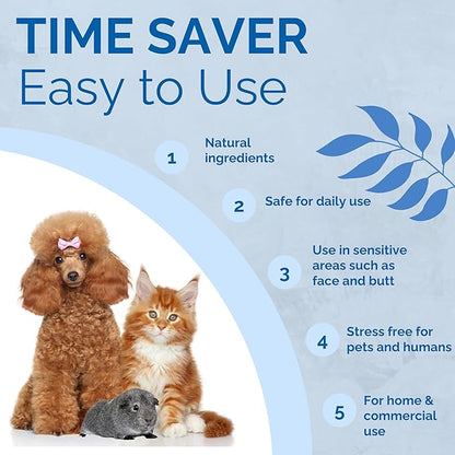 No Scent Pet Fur - Professional Dog & Cat Grooming Odor Eliminator & Coat Cleaner Between Bath Spray - Safe Natural Fast Microencapsulating Smell Remover and Fur Freshener for All Pets (32 oz)
