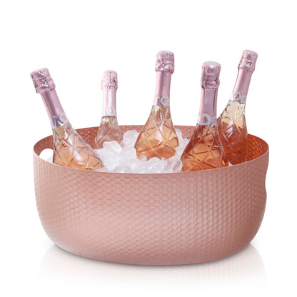 Gusto Nostro Large Beverage Tub for Parties - Metal Tub for Wine Bottles,Champagne,Beers - High Capacity Ice Bucket for Drinks - Extra Large Ice Buckets for Parties (22 qt) Outdoor Party Drink Bucket