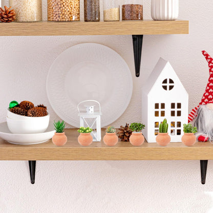 NIYANGLE 6pcs Miniature Clay Flower Pots Small Succulent Terracotta Planter Pots for Home Garden Decor DIY Crafts 1. 53x1. 53x1. 38in