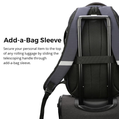 Swissdigital Design Laptop Backpack with USB Charging Port, Travel Backpack Fits 15.6 inches Computer, 31L College School Backpack for Men, Blue Camo | SD803-92