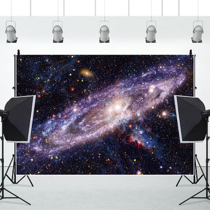 ZJRBJB 10x8ft Outer Space Planet Galaxy Decorations Backdrop Starry Boys Girls Birthday Background Science Fiction Party Milky Way Universe Solar System Baby Shower Party Banner Photo Booth