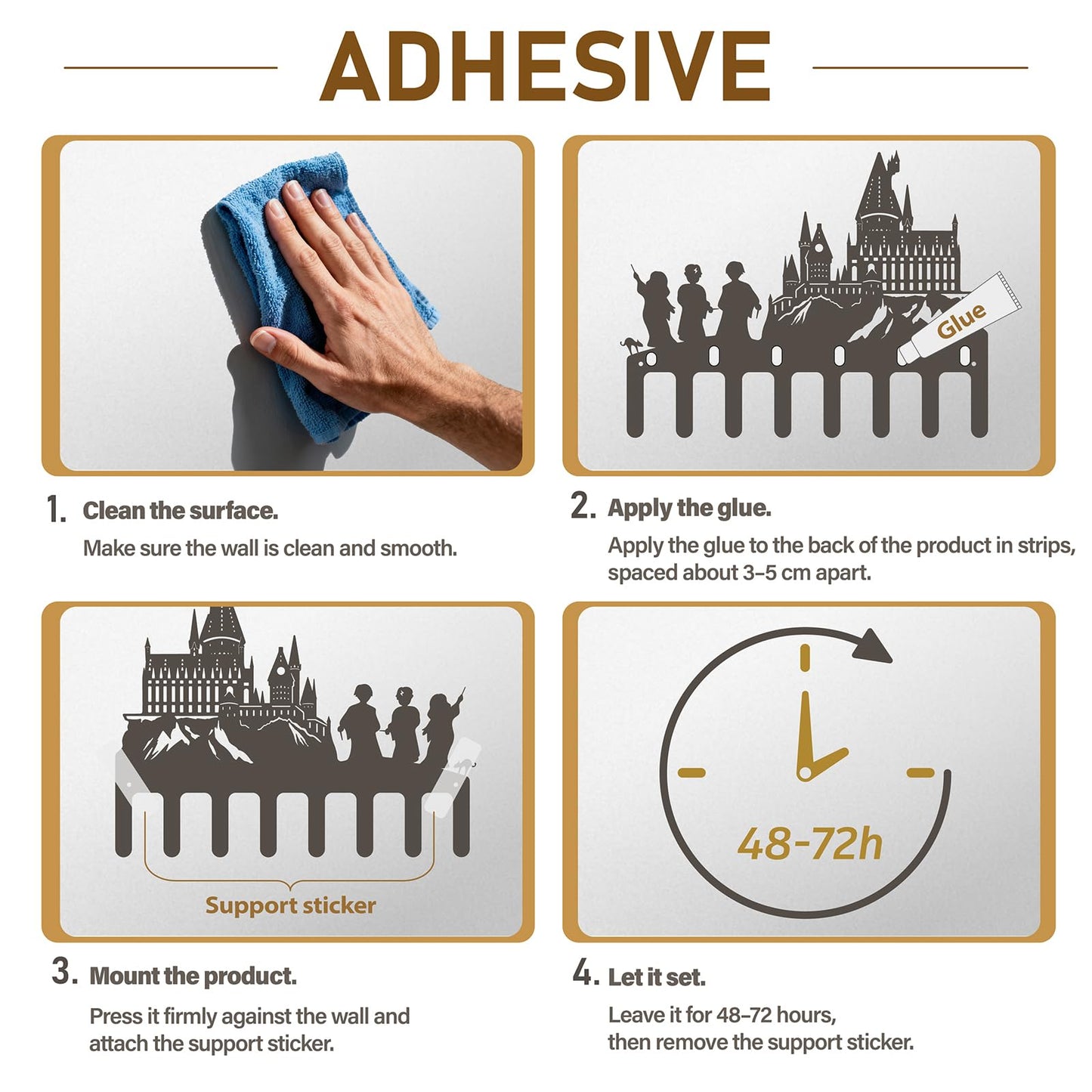 LALALANHOME Magic Castle Silhouette Key Holder