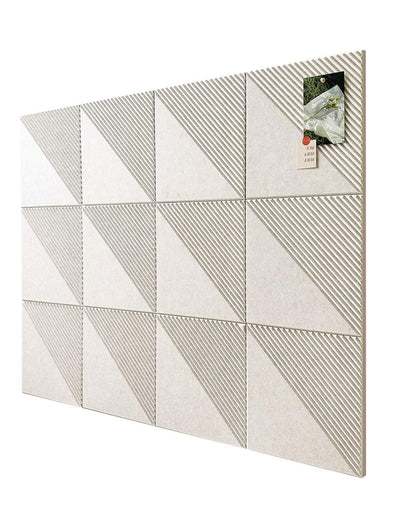 Large Cork Board for Walls 48"x 36", 12 Pack Felt Wall Tiles with Safe Removable Adhesive Tabs, Cork Board for Office,Pinboard Bulletin Board - Oatmeal